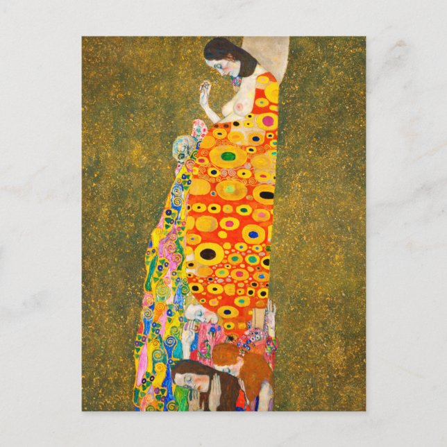 Cartão Postal Gustav Klimt The Hope II, Die Hoffnung II (Frente)