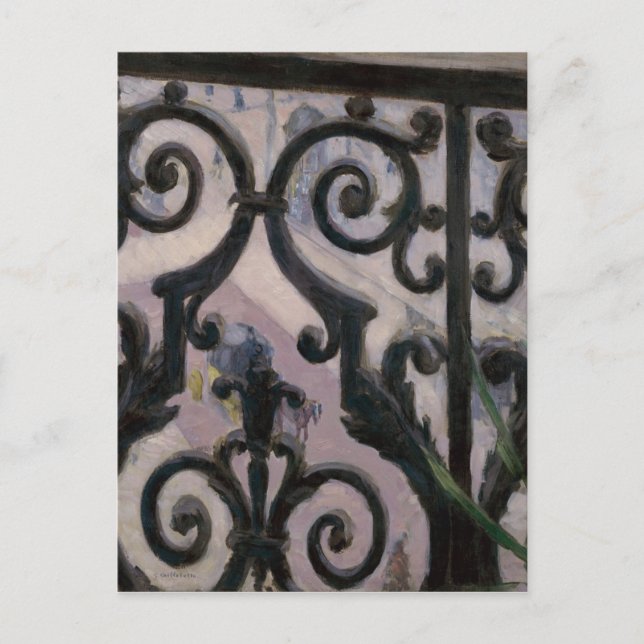 Cartão Postal Gustave Cailebotte | Vista de uma Balconha (Frente)