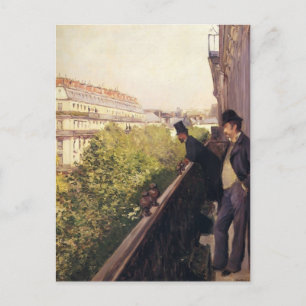 Cartão Postal Gustave Caillebotte:A Balcony, Boulevard Haussmann