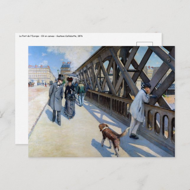 Cartão Postal Gustave Caillebotte - A Ponte da Europa (Frente/Verso)