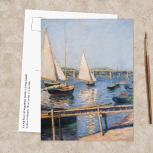 Cartão Postal Gustave Caillebotte - Barcos à Vela em Argenteuil