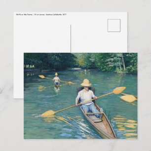 Cartão Postal Gustave Caillebotte - Barcos no Yerres