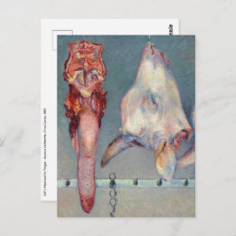 Cartão Postal Gustave Caillebotte - Cabeça de vitelo e Língua Ox