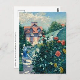 Cartão Postal Gustave Caillebotte - Dahlias, Jardim