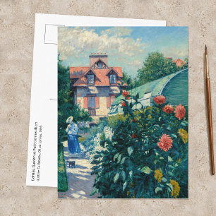 Cartão Postal Gustave Caillebotte - Dálias, Jardim