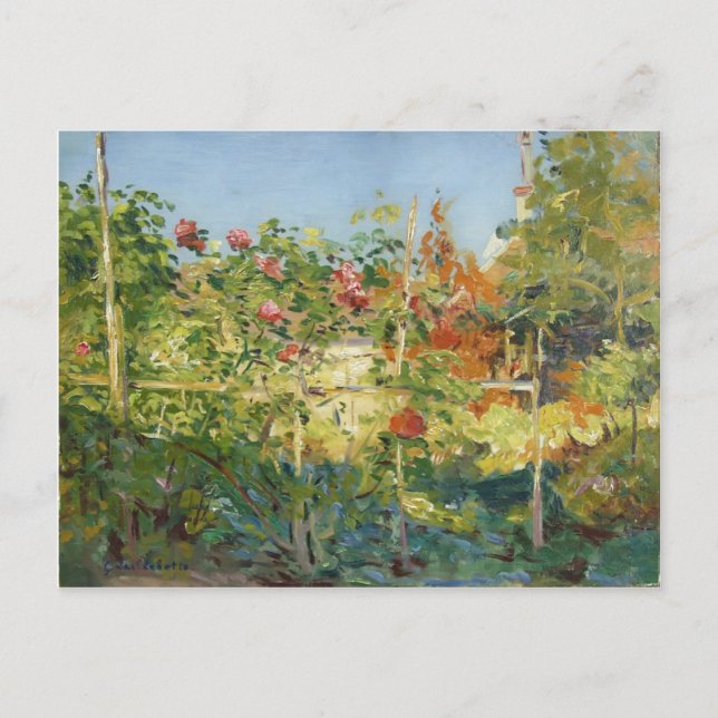 Cartão Postal Gustave Caillebotte - Garten em Trouville (Frente)