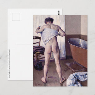 Cartão Postal Gustave Caillebotte - Homem no seu Banho