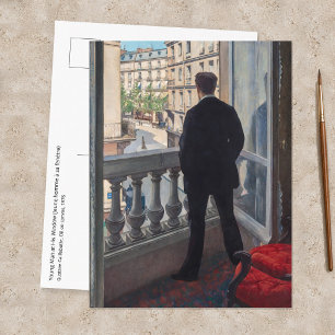Cartão Postal Gustave Caillebotte - Jovem à sua Janela