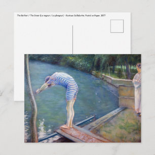 Cartão Postal Gustave Caillebotte - O Banhista / O Mergulhador