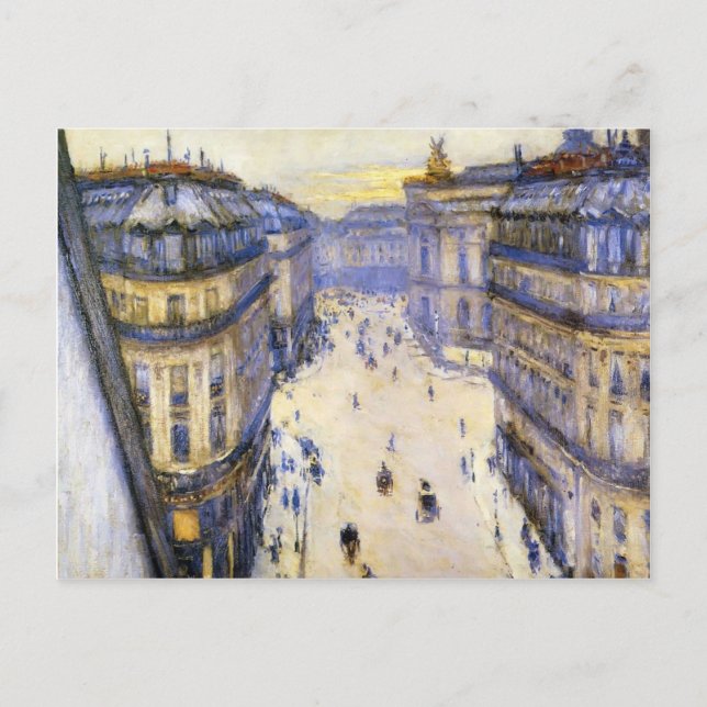 Cartão Postal Gustave Caillebotte- Rue Halevy do Sexto andar (Frente)