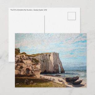 Cartão Postal Gustave Courbet - Falésias em Etretat após Tempest