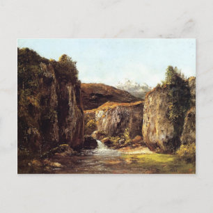 Cartão Postal Gustave Courbet - Fonte entre as Rochas de Doubs