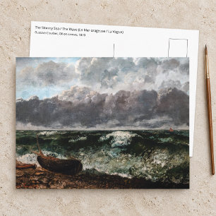 Cartão Postal Gustave Courbet - O Mar Tempestuoso / A Onda