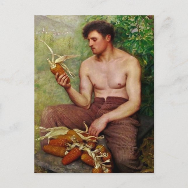 Cartão Postal Gustave Courtois Trieur de Mais (Frente)