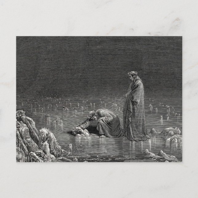 Cartão Postal Gustave Dore Inferno (Frente)