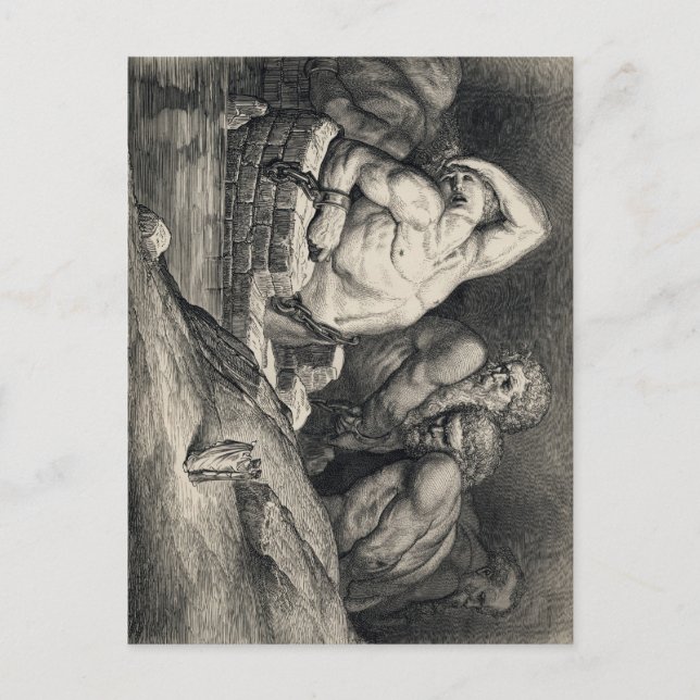 Cartão Postal Gustave Doré's Os Titans (Frente)