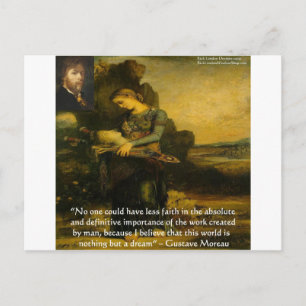 Cartão Postal Gustave Moreau Orfeu & Citações Presentes & Camise