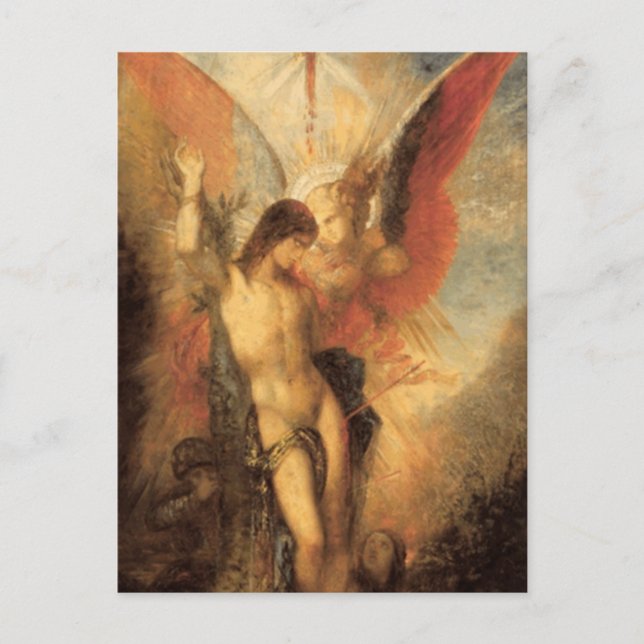 Cartão Postal Gustave Moreau - São Sebastião e o Anjo GC (Frente)
