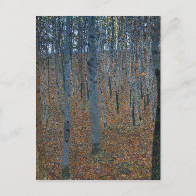 Cartão Postal Gustavo Klimt - bosque da faia. Animais selvagens (Frente)