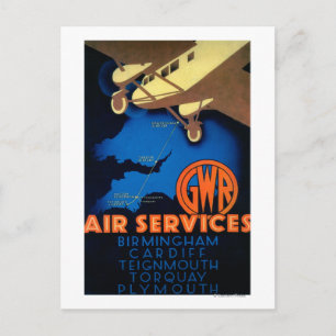 Cartão Postal GWR Air Services Vintage PosterEurope