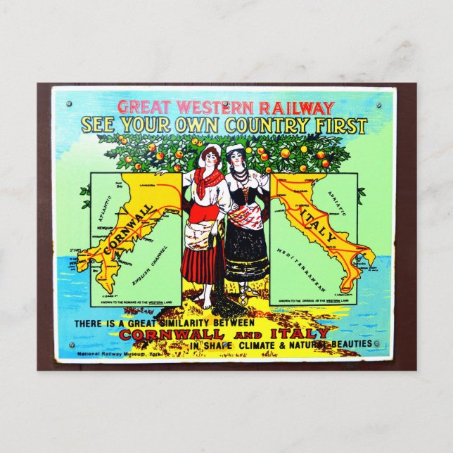 Cartão Postal GWR vê seu próprio país primeiro anúncio (Frente)