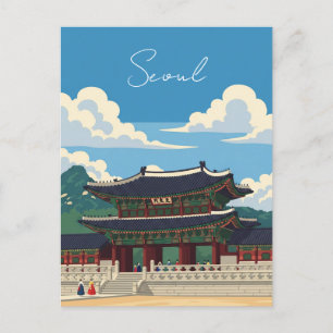 Cartão Postal Gyeongbokgung em Seul, Coreia do Sul