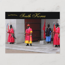 Cartão Postal Gyeongbokgung Palace Security Seoul South Korea