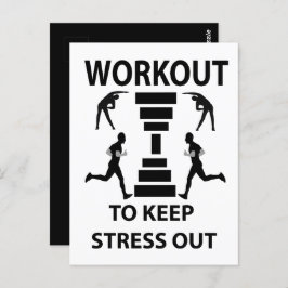 Cartão Postal Gym de Exercício de Malhação de Workout