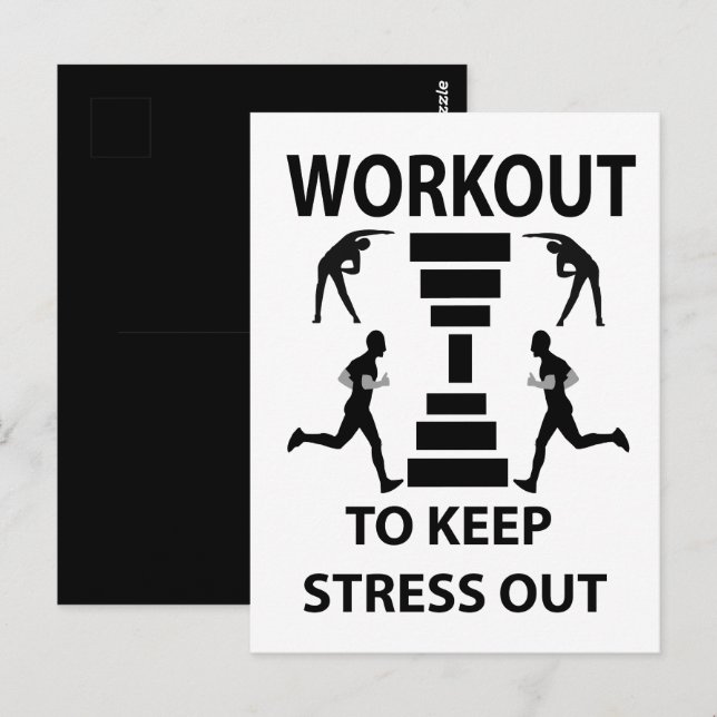Cartão Postal Gym de Exercício de Malhação de Workout (Frente/Verso)