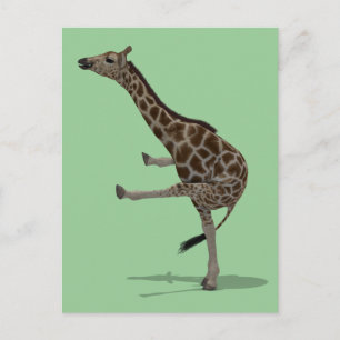 Cartão Postal Gymnast Giraffe