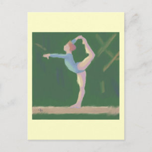 Cartão Postal Gymnast on Balance Beam, Postcard