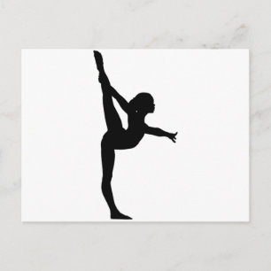 Cartão Postal Gymnast Silhouette
