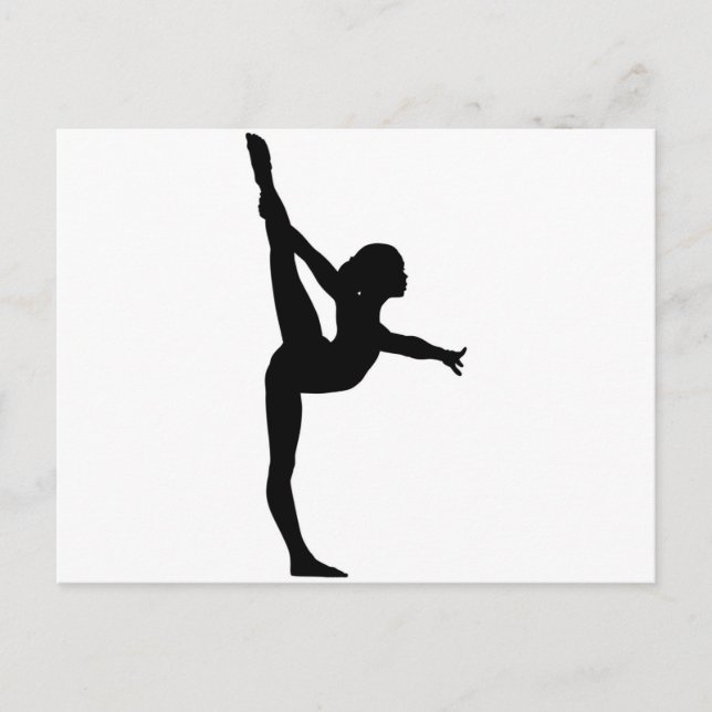 Cartão Postal Gymnast Silhouette (Frente)