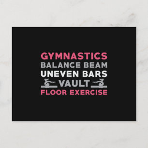 Cartão Postal Gymnástica Equilibrar Bares Iniguais