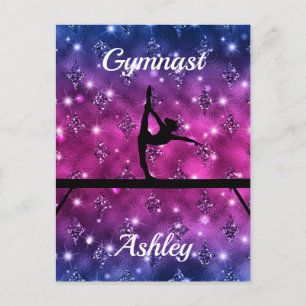 Cartão Postal Gymnastics Beam Glam