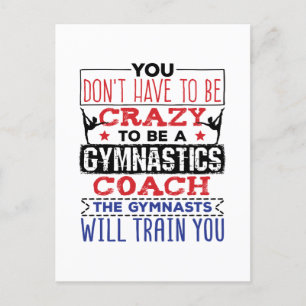 Cartão Postal Gymnastics Coach Engraçado Apreciação Engraçada Pr