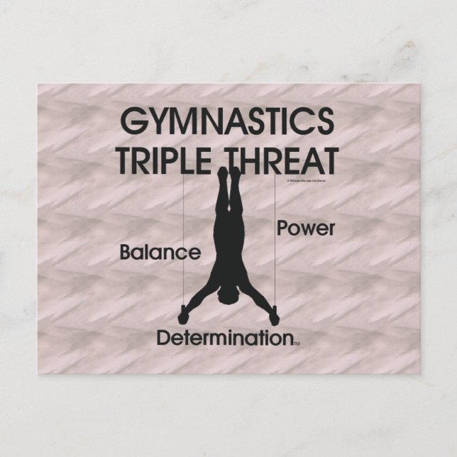 Cartão Postal Gymnastics TOP Triple Threat (masculino) (Frente)