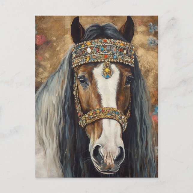 Cartão Postal Gypsy Vanner Horse (Frente)
