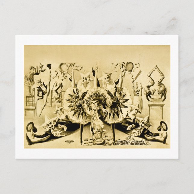 Cartão Postal Gyrations Grotesque de Eccentriques Dotados 1900 (Frente)