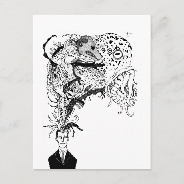 Cartão Postal H.P. Monstros de Lovecraft (Frente)