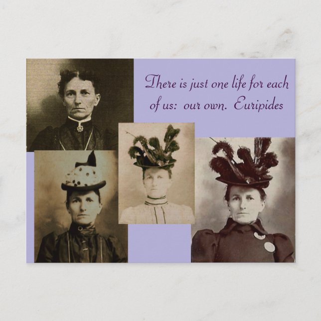 Cartão Postal Há apenas uma vida para cada um de nós: (Frente)