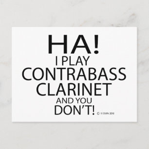 Cartão Postal Ha Contrabass Clarinet