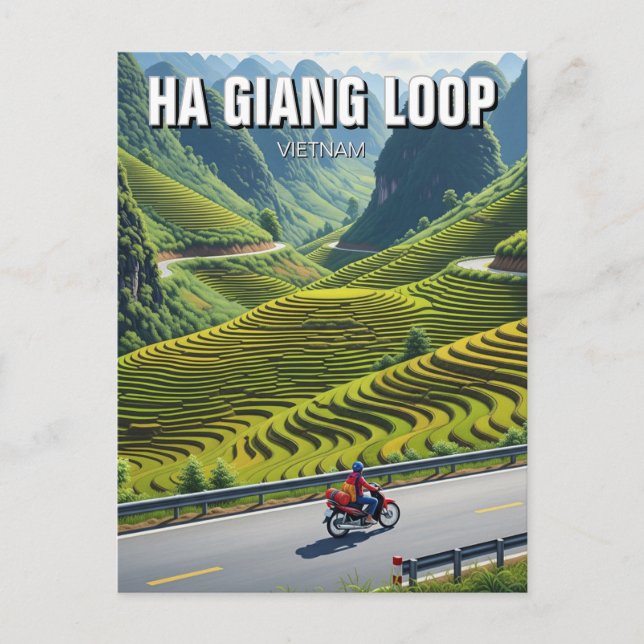 Cartão Postal Ha Giang Loop Viagem pelo Vietname (Frente)