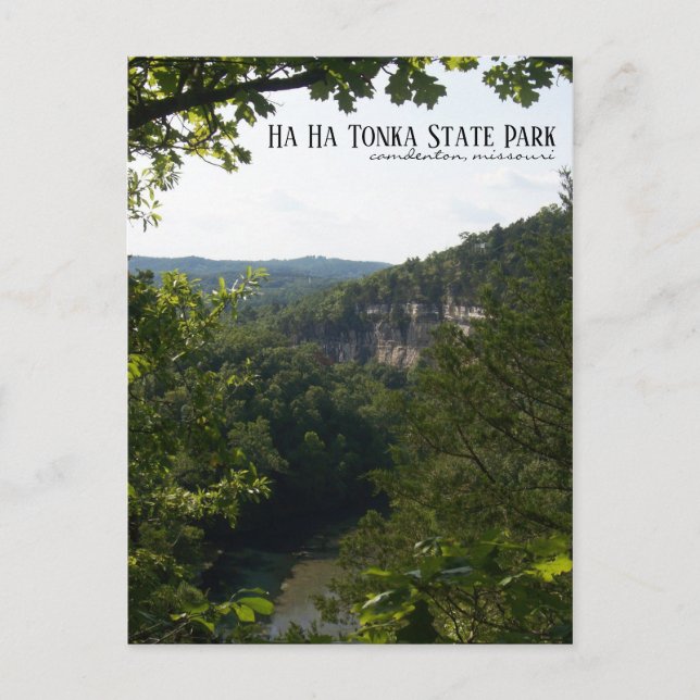 Cartão Postal Ha Ha Tonka State Park em Camdenton Missouri (Frente)