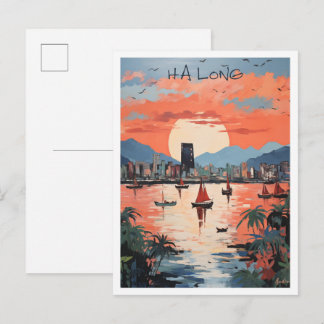 Cartão Postal Ha Long Vietnã Viagem Artística