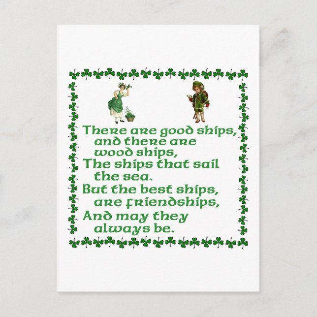 Cartão Postal Há navios bons. (Frente)
