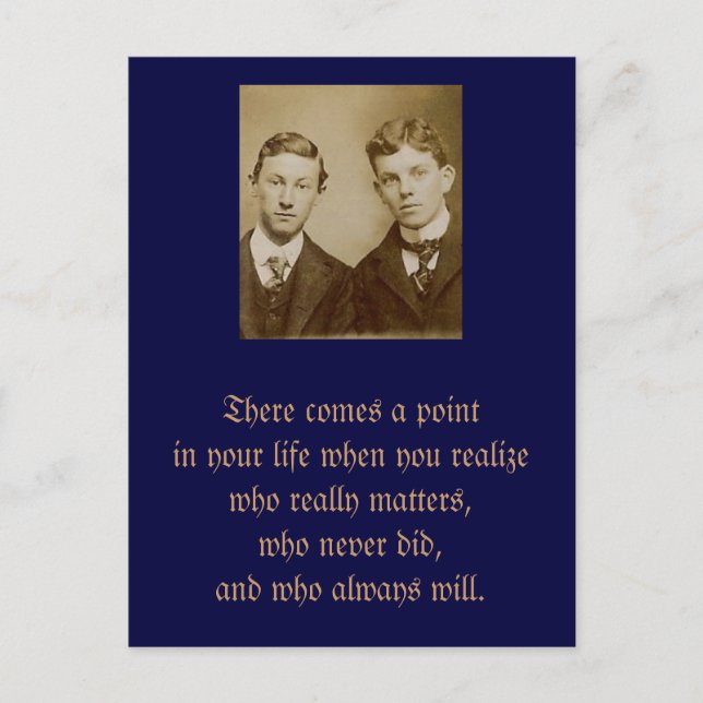 Cartão Postal Há um ponto em sua vida quando você percebe (Frente)