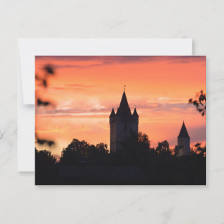 CARTÃO POSTAL HAAGER SCHLOSSTURM & KLEINER SCHLOSSTURM AM ABEND