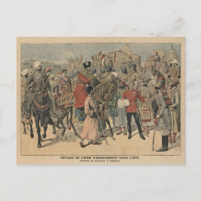 Cartão Postal Habibullah Kahn Emir do Afeganistão (Frente)