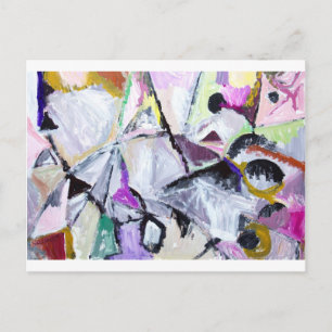 Cartão Postal Habitat roxo de gatos-do-mato-índios (pintura)